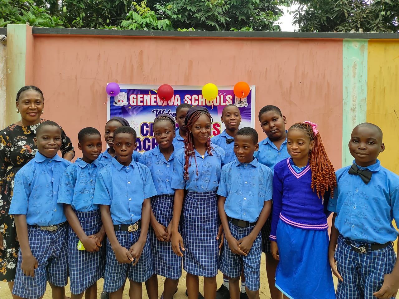 Geneviva primary pupils at the back-to-school welcome