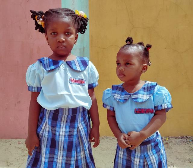 Two nursery pupils